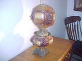 Picture of BURMESE MILK GLASS KEROSENE LAMP